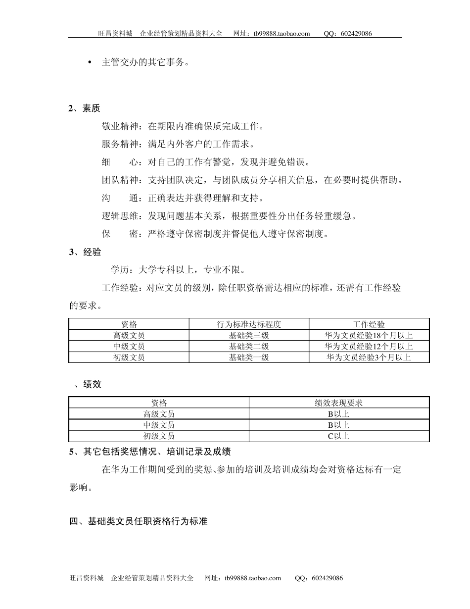 [实例]华为秘书任职资格等级管理办法21页_第3页