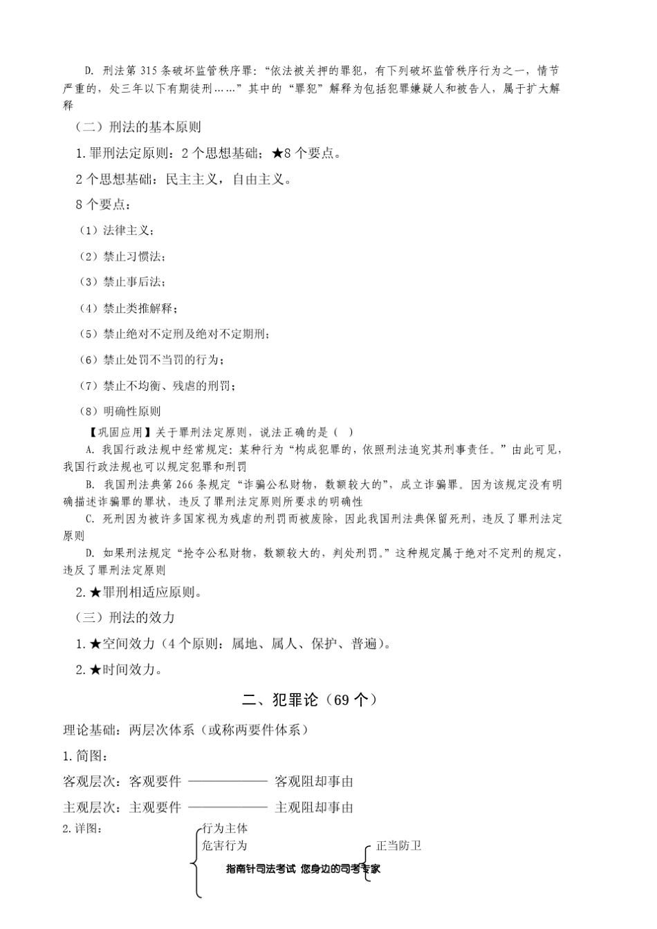 [指南针司考]刑法200个基础考点_第3页