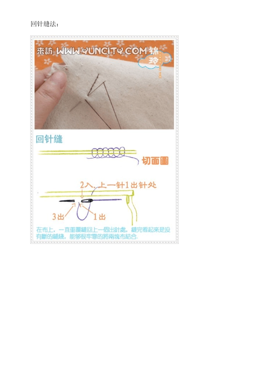 [教程]手工及缝纫的基本针法_第2页