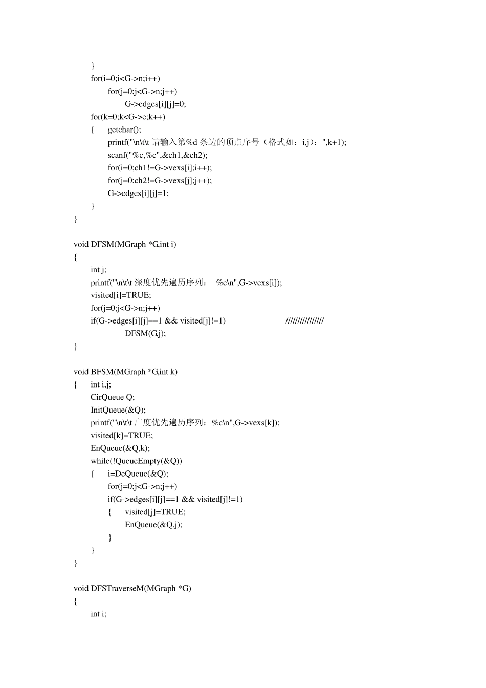 [数据结构]图的存储和遍历实验报告_第3页