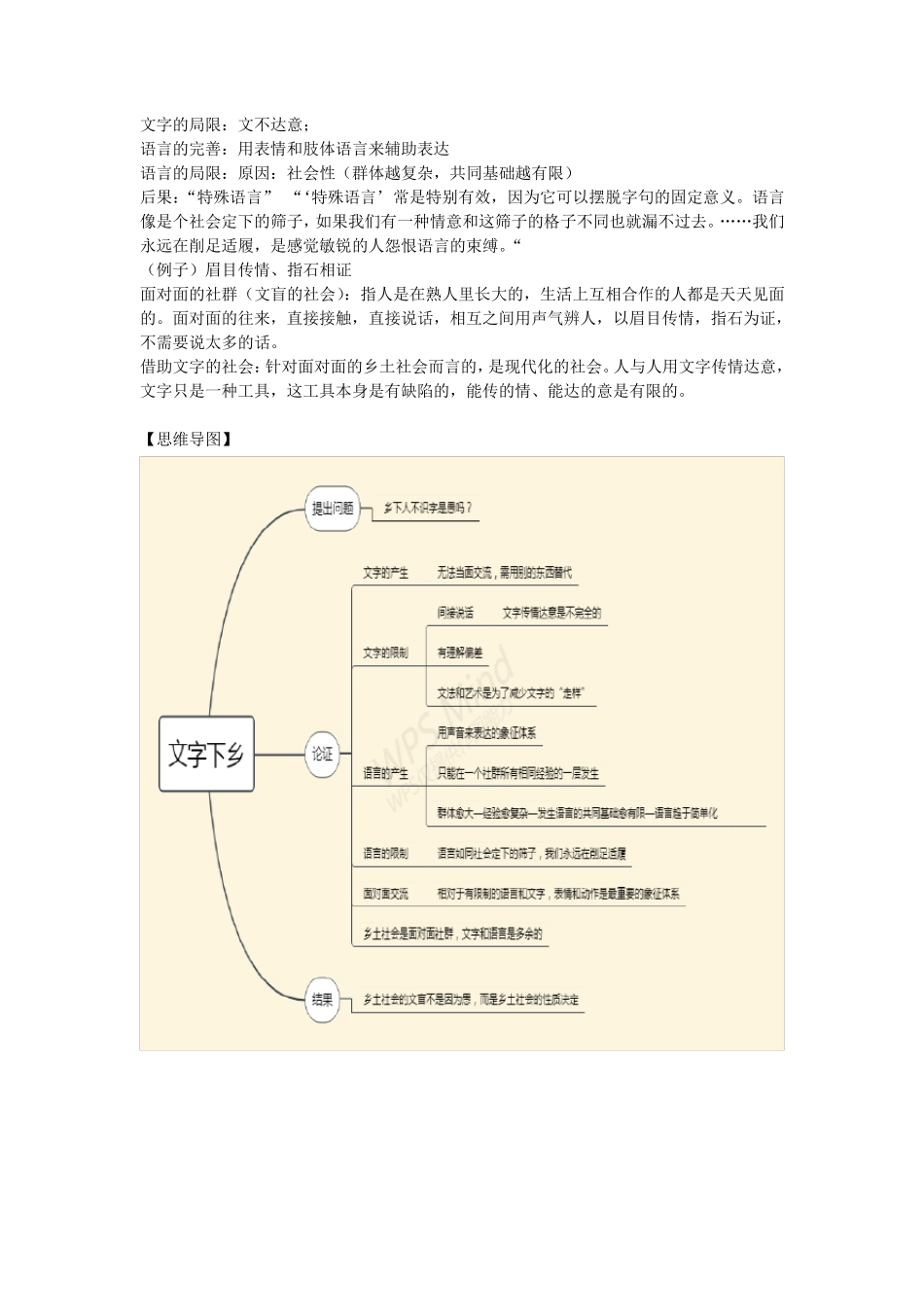 [新教材]第二章乡土中国之文字下乡学案(思维导图、内容提要与练习)_第2页