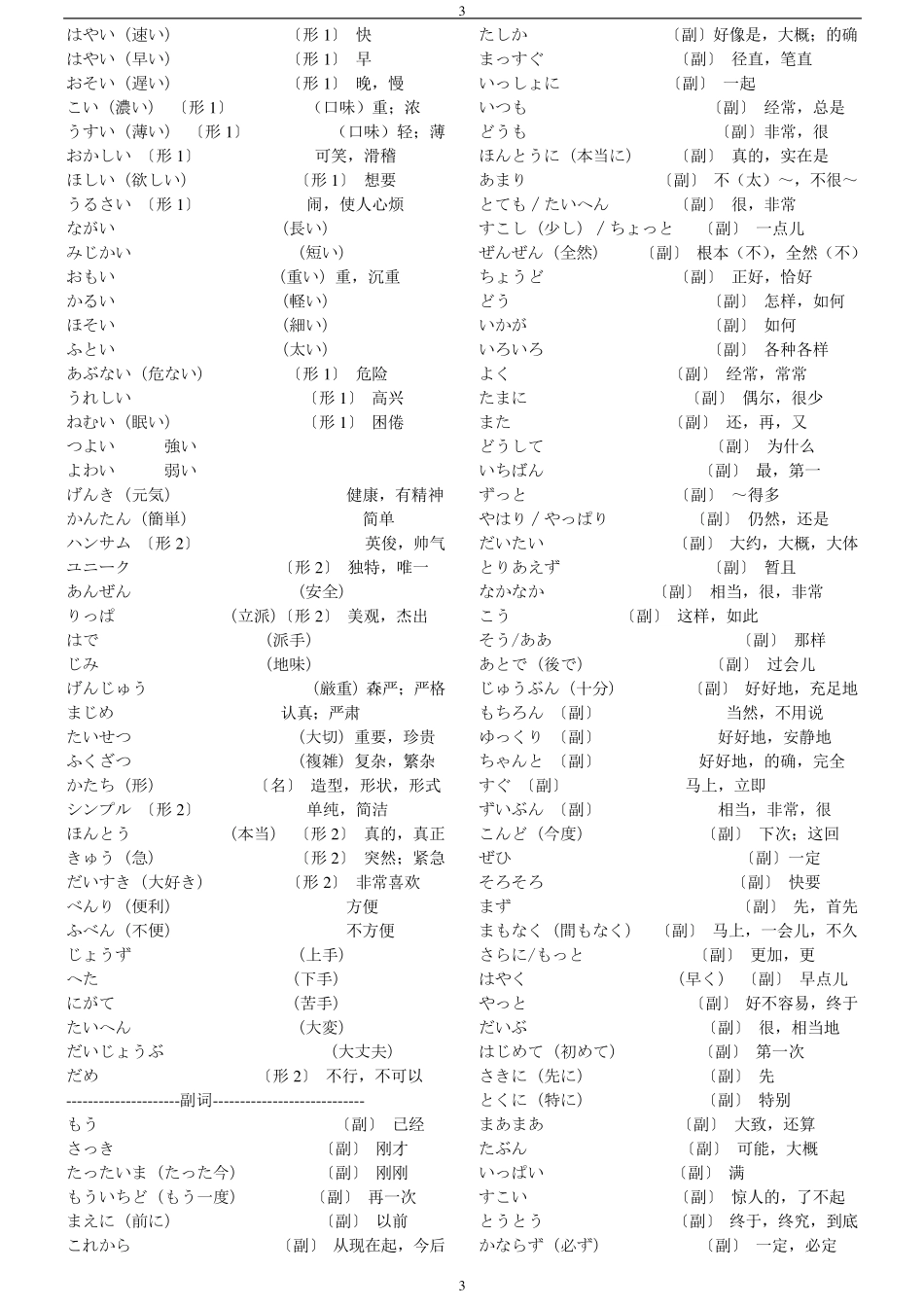 [新版中日交流标准日本语.单词].初级上册(按词性分类,个人整理)免费_第3页