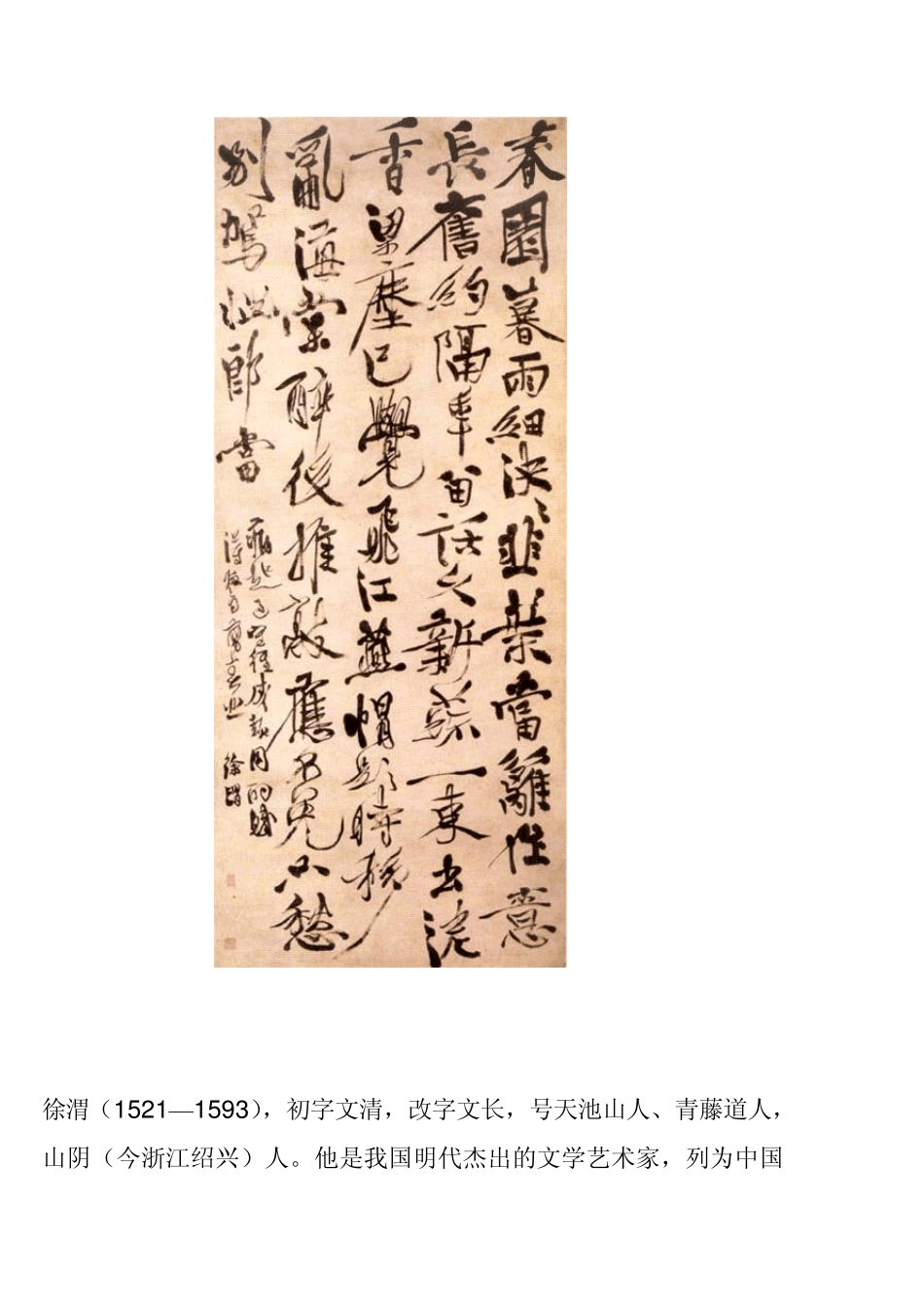 [明]徐渭书法作品(图)_第2页