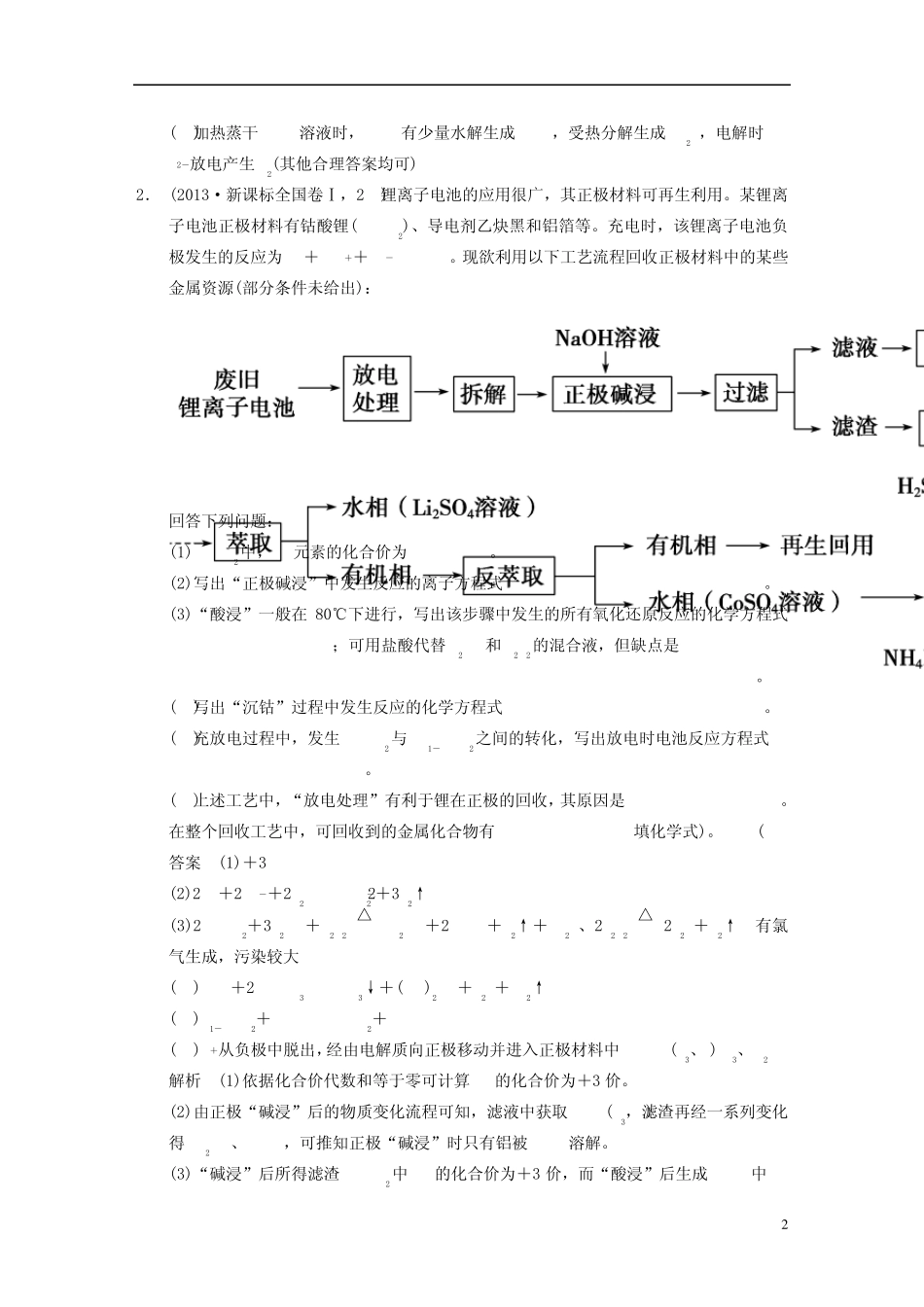 [步步高](广东专用)2014版高考化学考前三个月高考冲刺练第2题化工流程题(含答案解析)_第2页