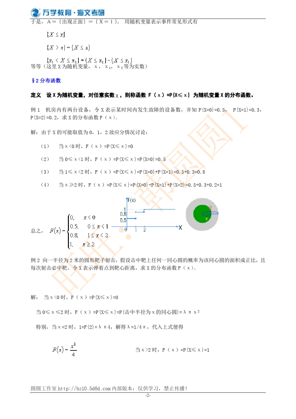 [海文考研数学]：概率论基础知识归纳第二章_第2页