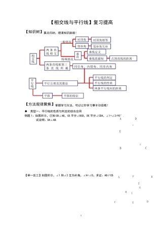 [相交线与平行线]专题复习