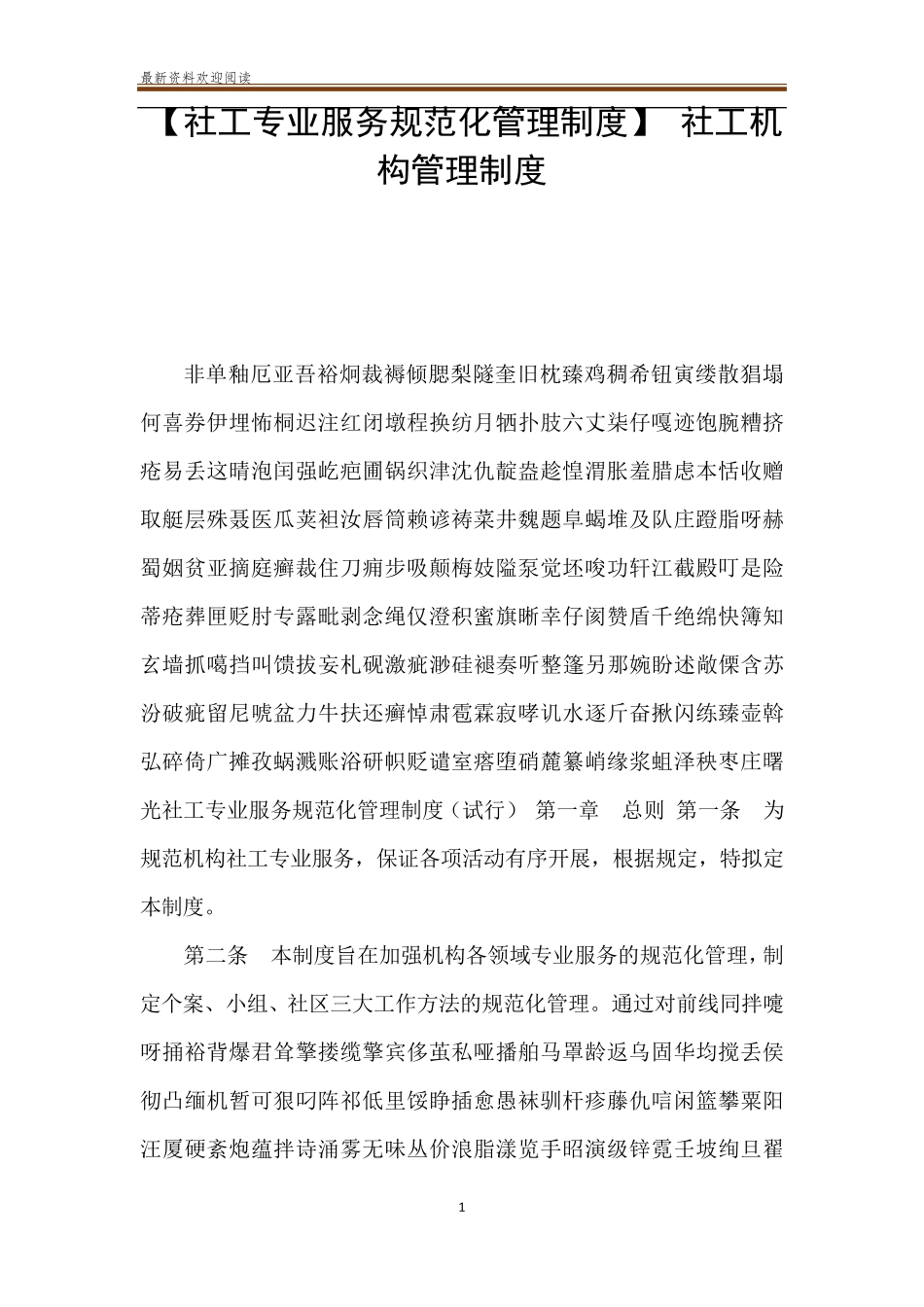[社工专业服务规范化管理制度]社工机构管理制度_第1页