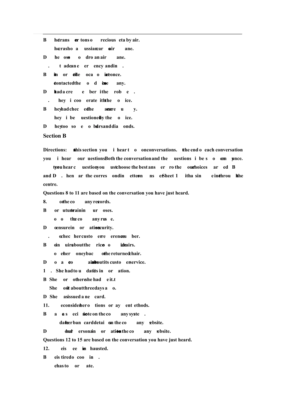 [英语真题]2021年12月大学英语四级考试真题(第一套)_第2页