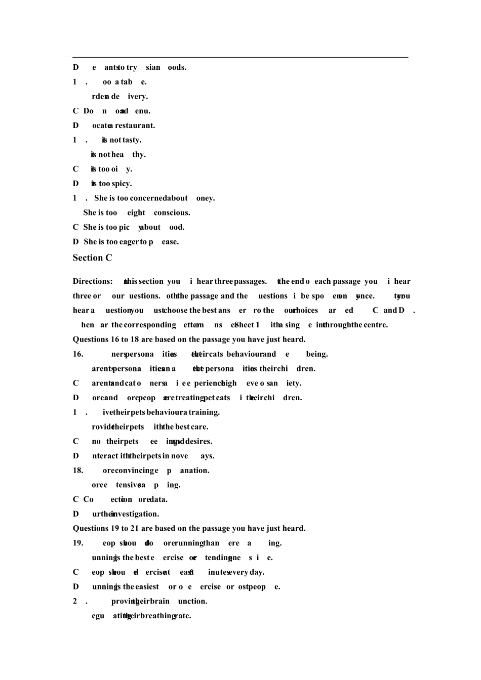 [英语真题]2021年12月大学英语四级考试真题(第一套)_第3页