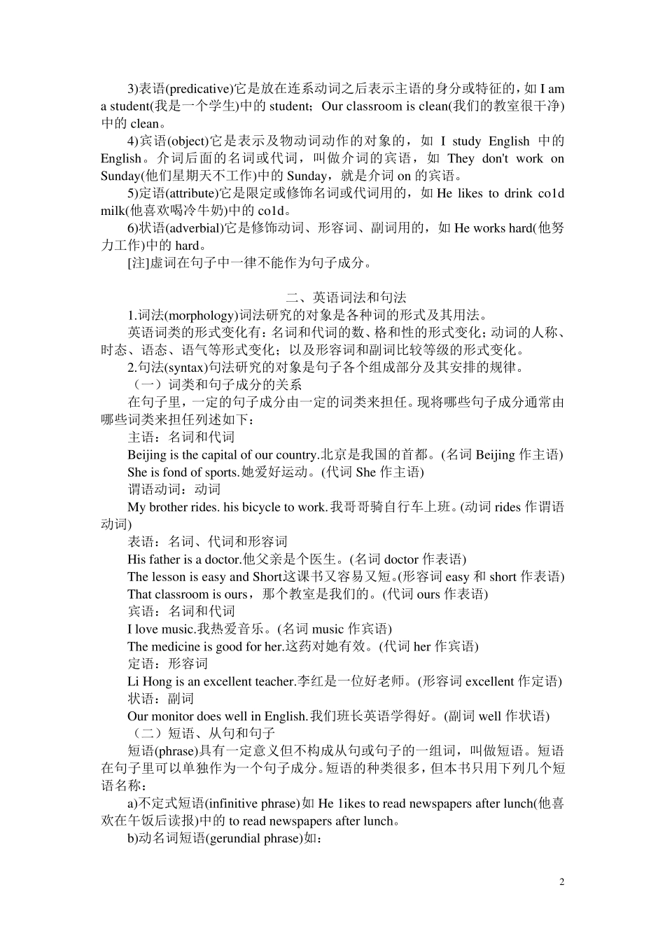 [英语语法基础]自学者需要的入门知识_第2页