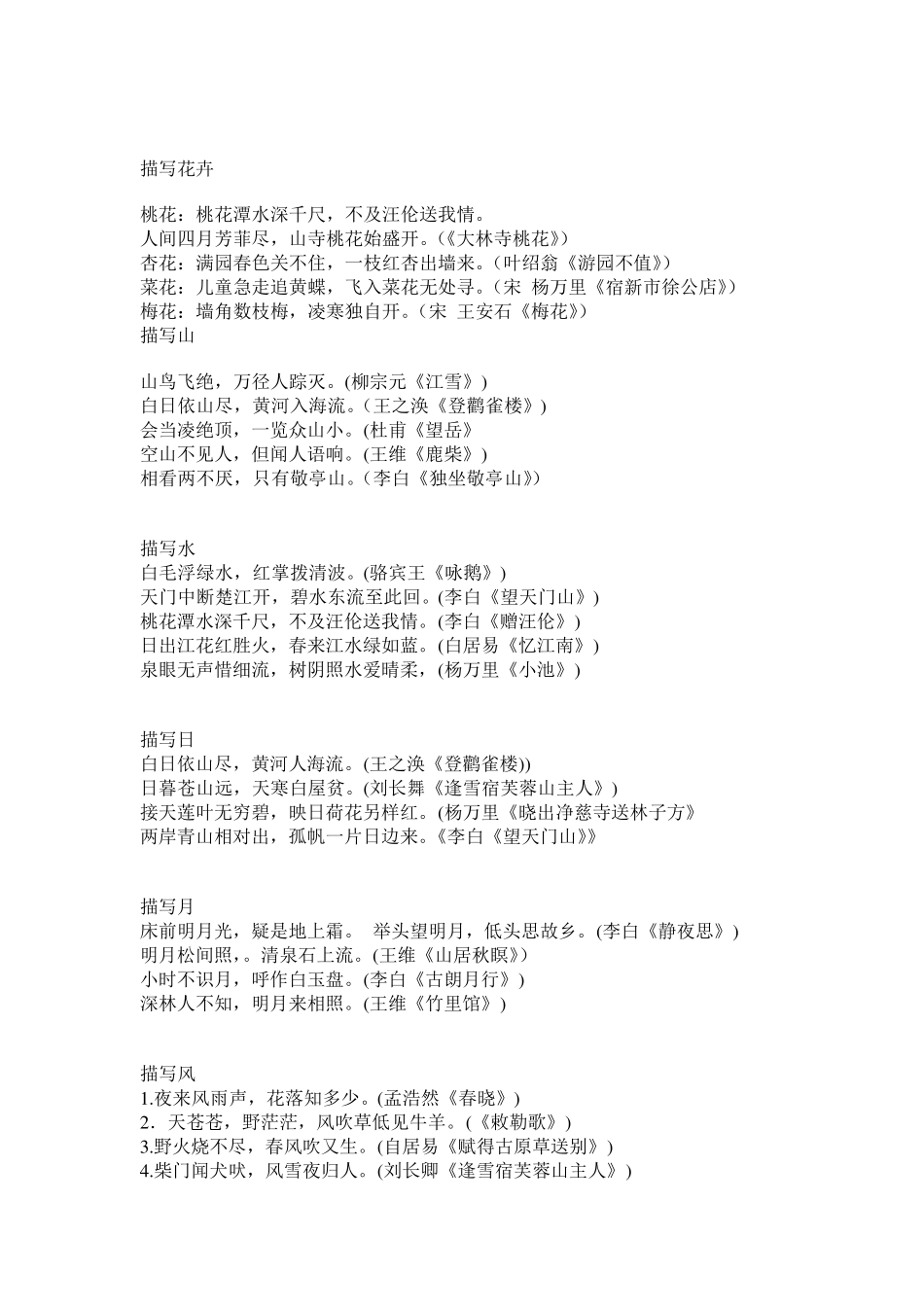 [部编人教版]小学语文毕业总复习：古诗词积累(全国通用)_第2页