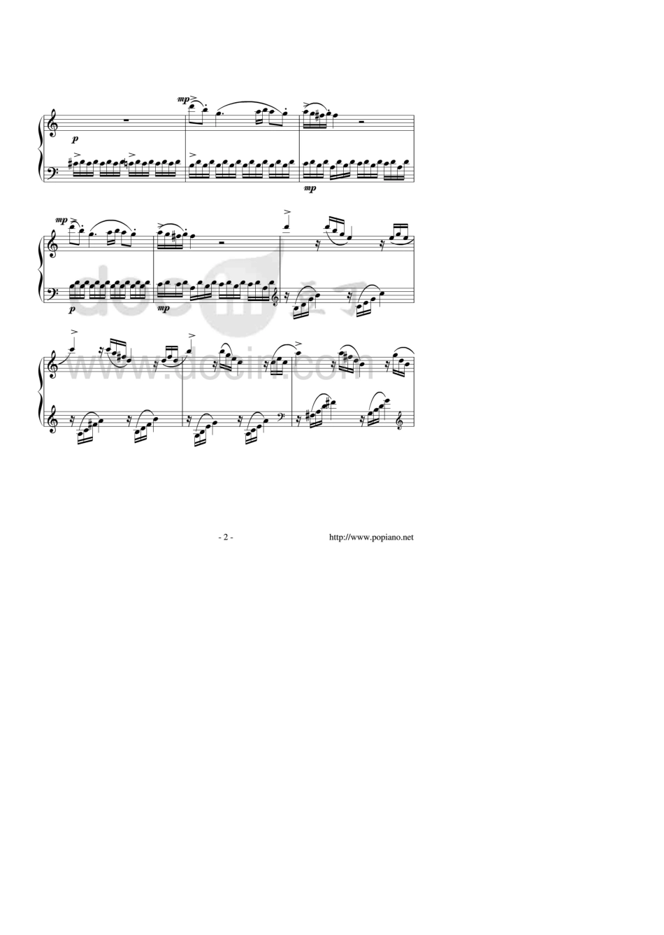 [钢琴谱]C大调小奏鸣曲第一乐章(莫扎特)_第2页