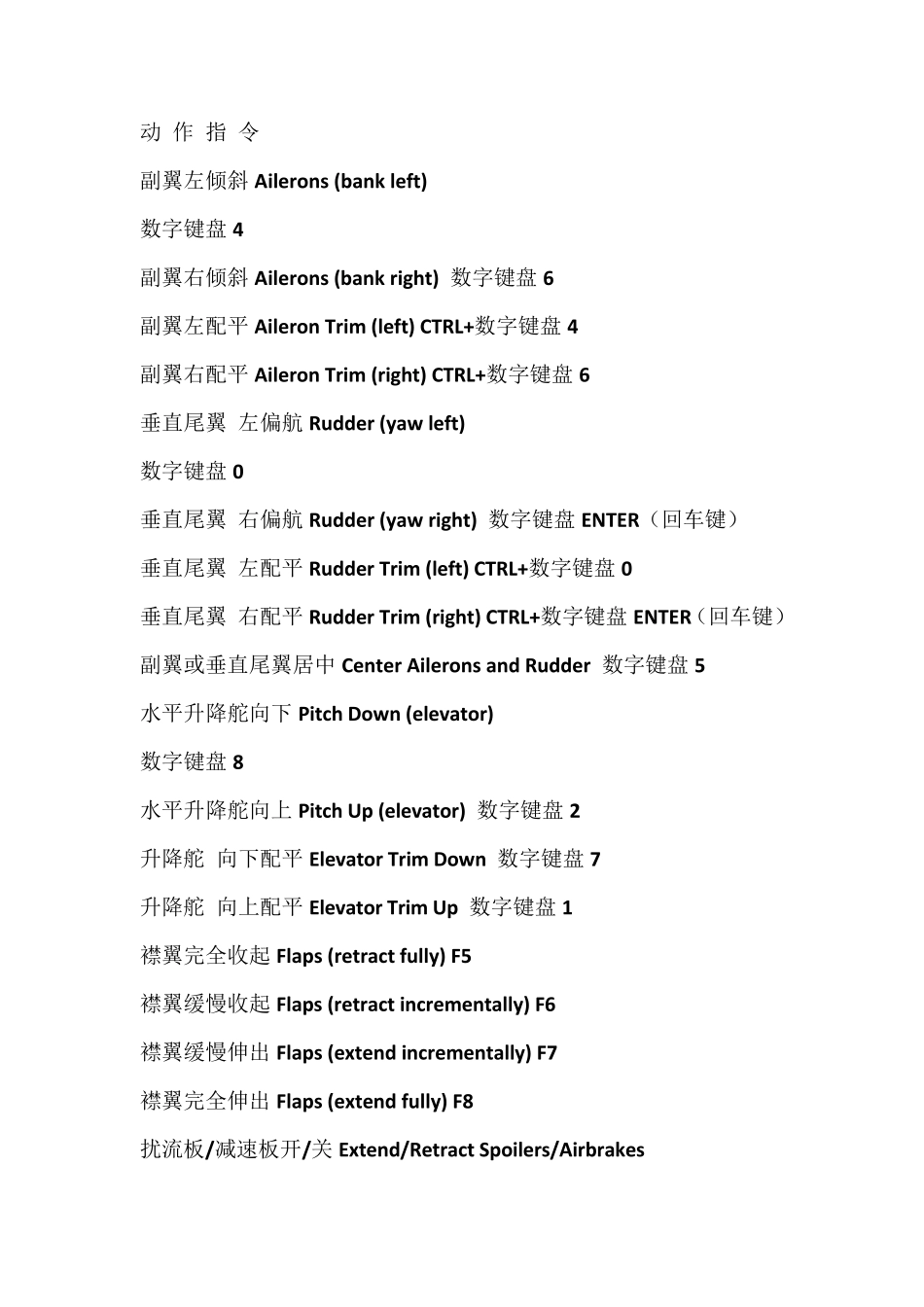 [飞行教程]_模拟飞行10(FSX)键盘命令_供新手使用_第3页
