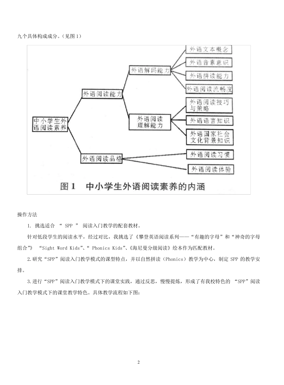 “SPP”阅读入门教学模式的英语课堂_第2页