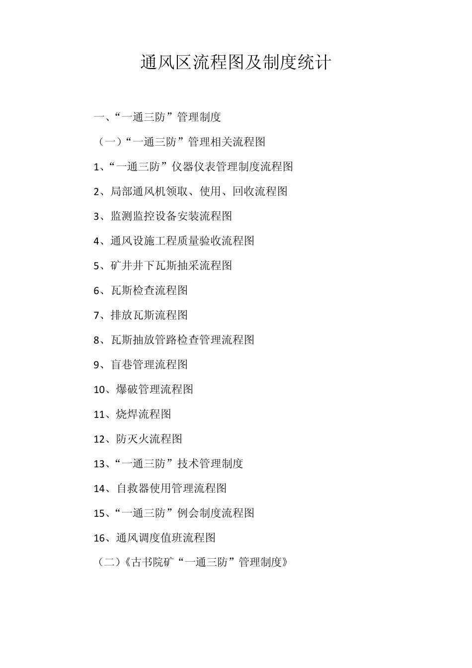 “一通三防”管理制度及流程图_第1页