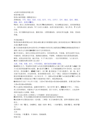 各种中西药特效外敷方药