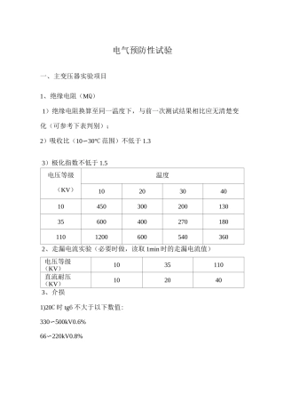 电气预防性试验