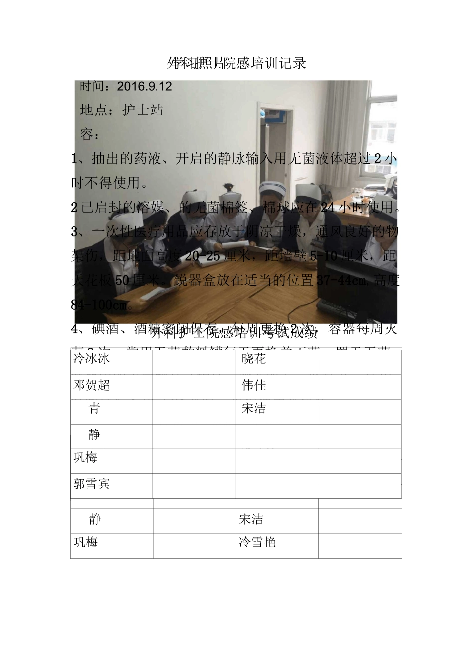 院感培训记录文本_第1页