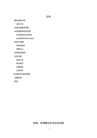 垮塌、坍塌事故专项应急预案