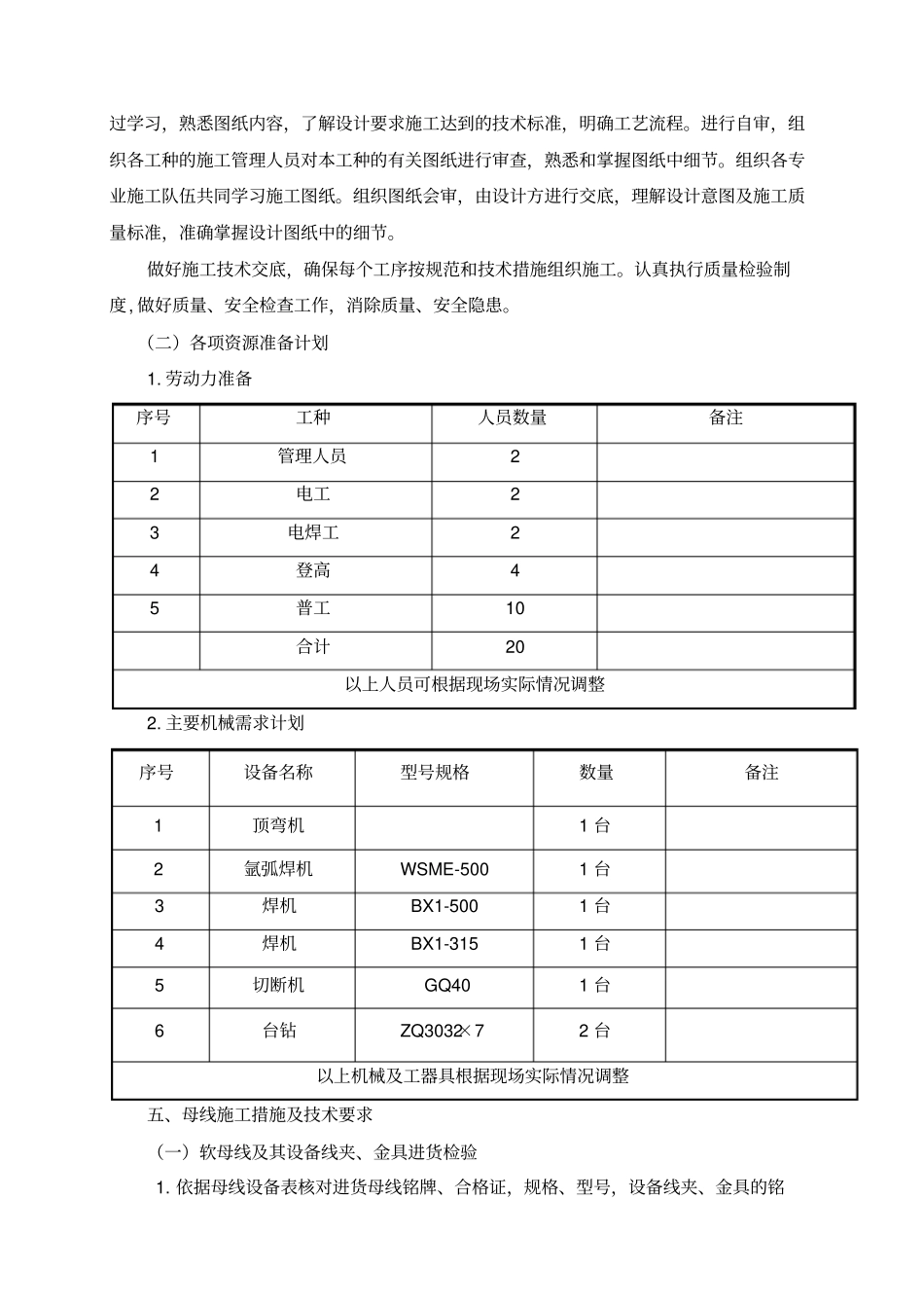 母线安装施工方案_第2页