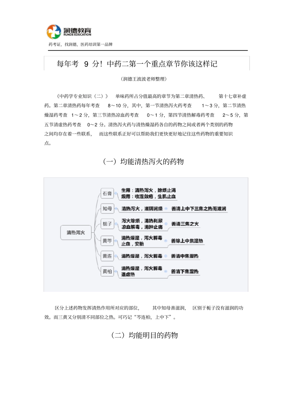 每年考9分中药二第一个重点章节你该这样记_第1页