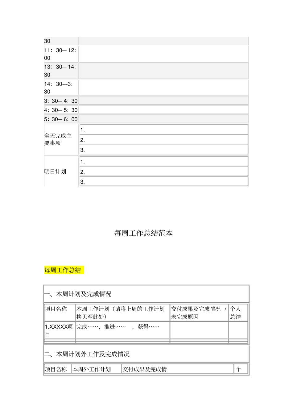 每日工作总结范本_第2页