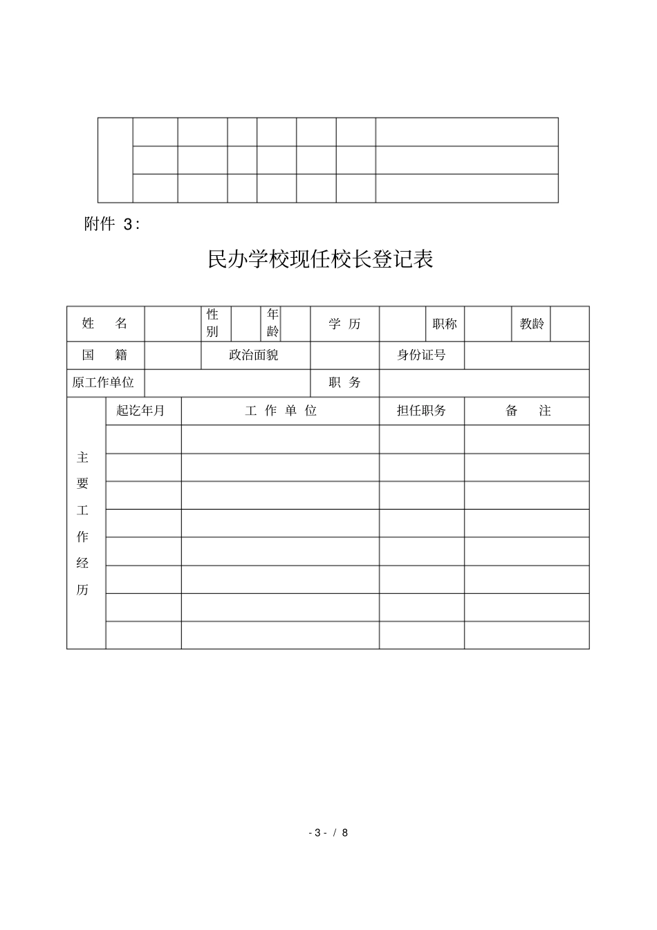 民办学校及举办者基本情况表_第3页