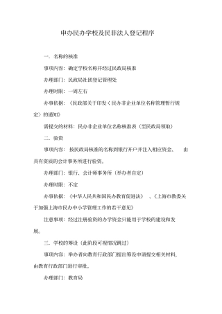 民办学校注册流程