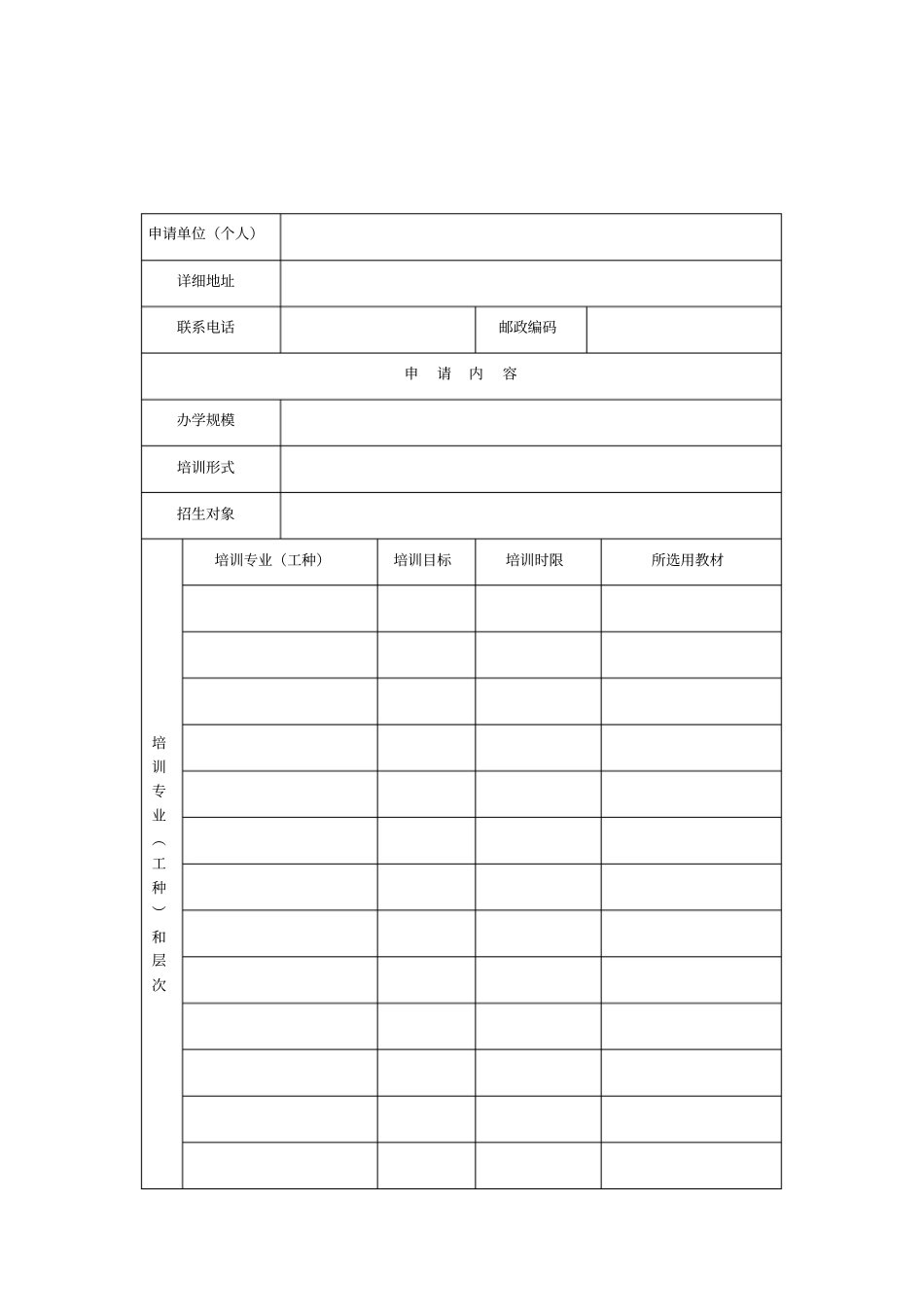 民办职业培训机构审批表_第3页