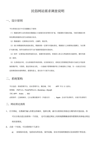 民宿网站建设方案