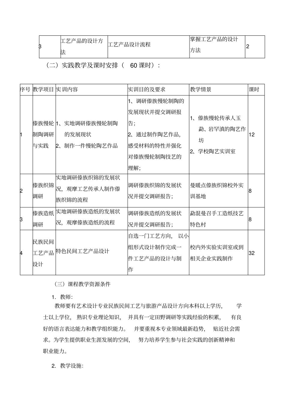 民族民间工艺设计与制作课程标准_第3页