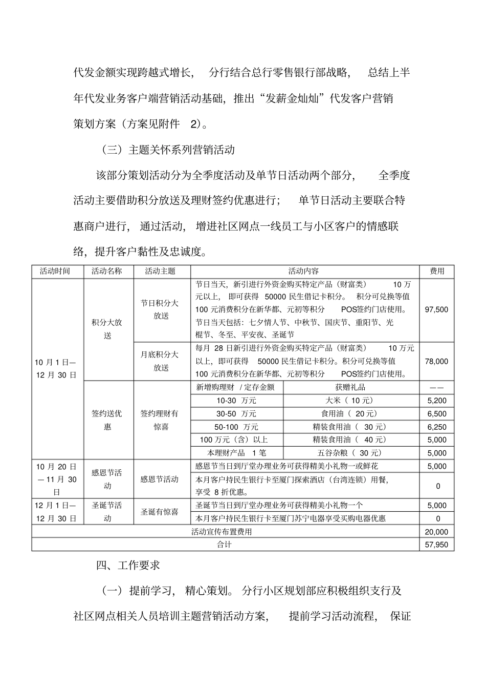 民生银行民生节庆嘉年华小区客户营销活动方案_第2页