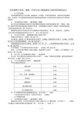 民用建筑栏杆玻璃的规范性条文
