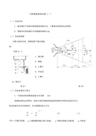 气体紊流射流试验
