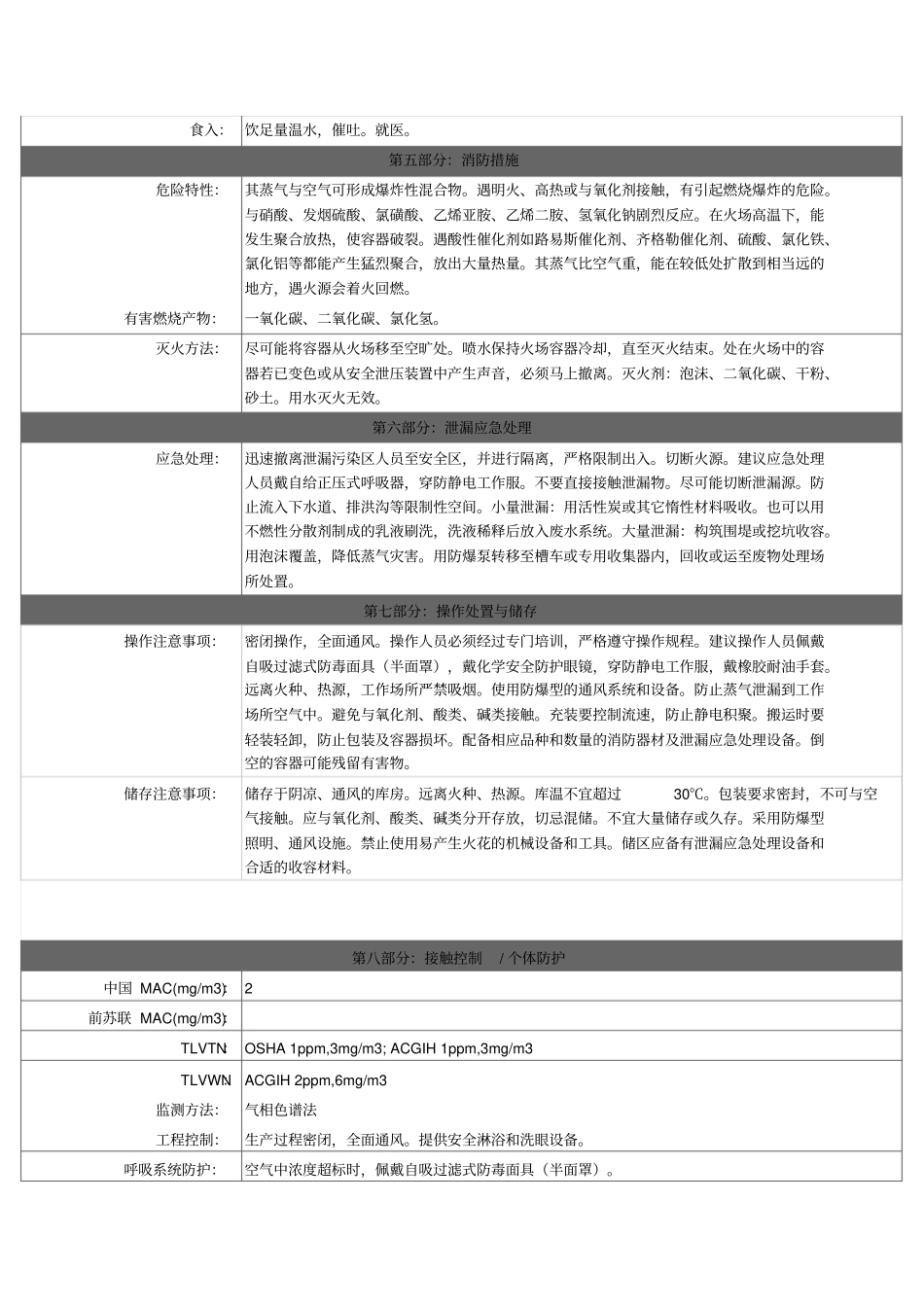 氯丙烯说明书_第2页