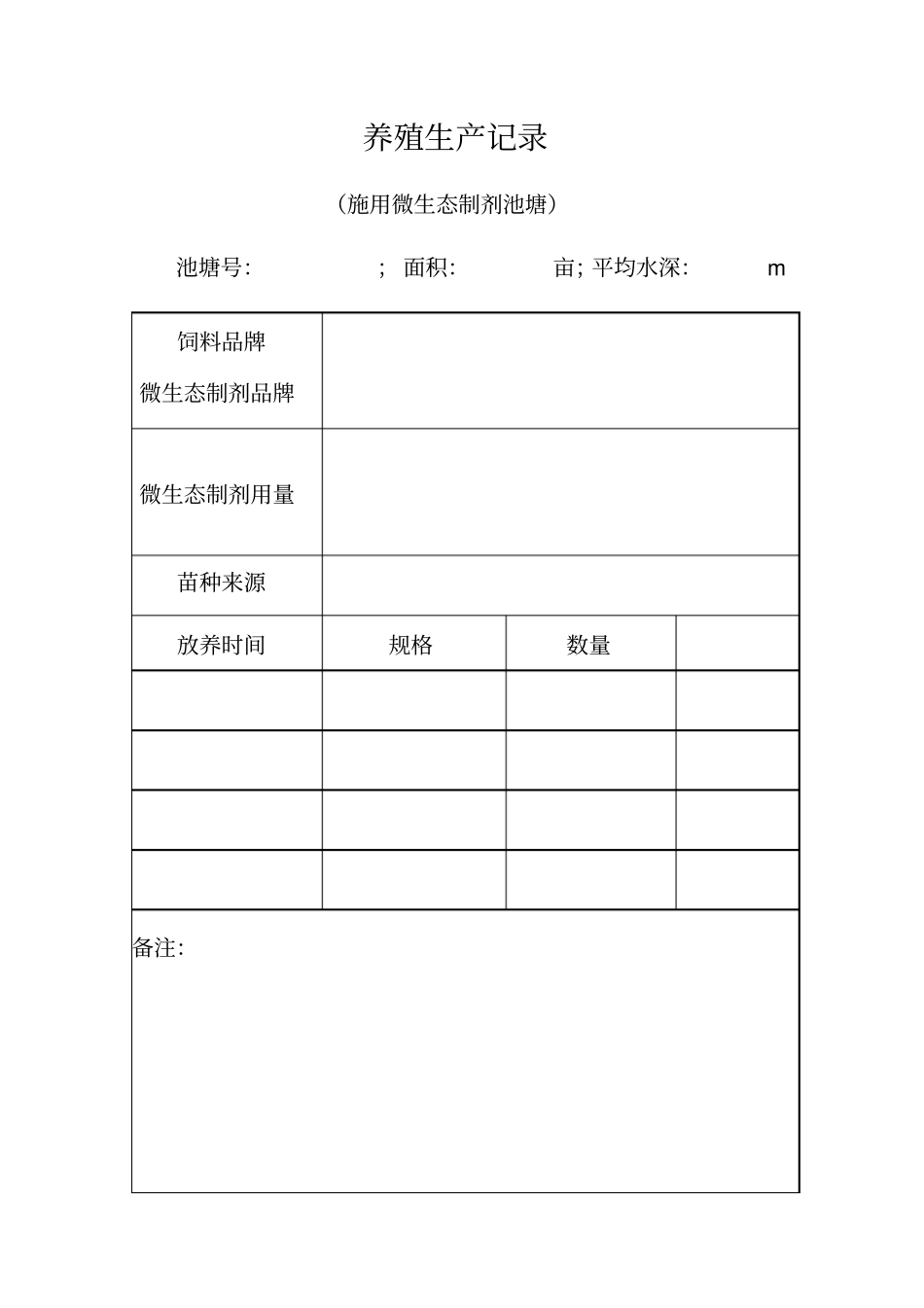 水产养殖生产记录表_第2页