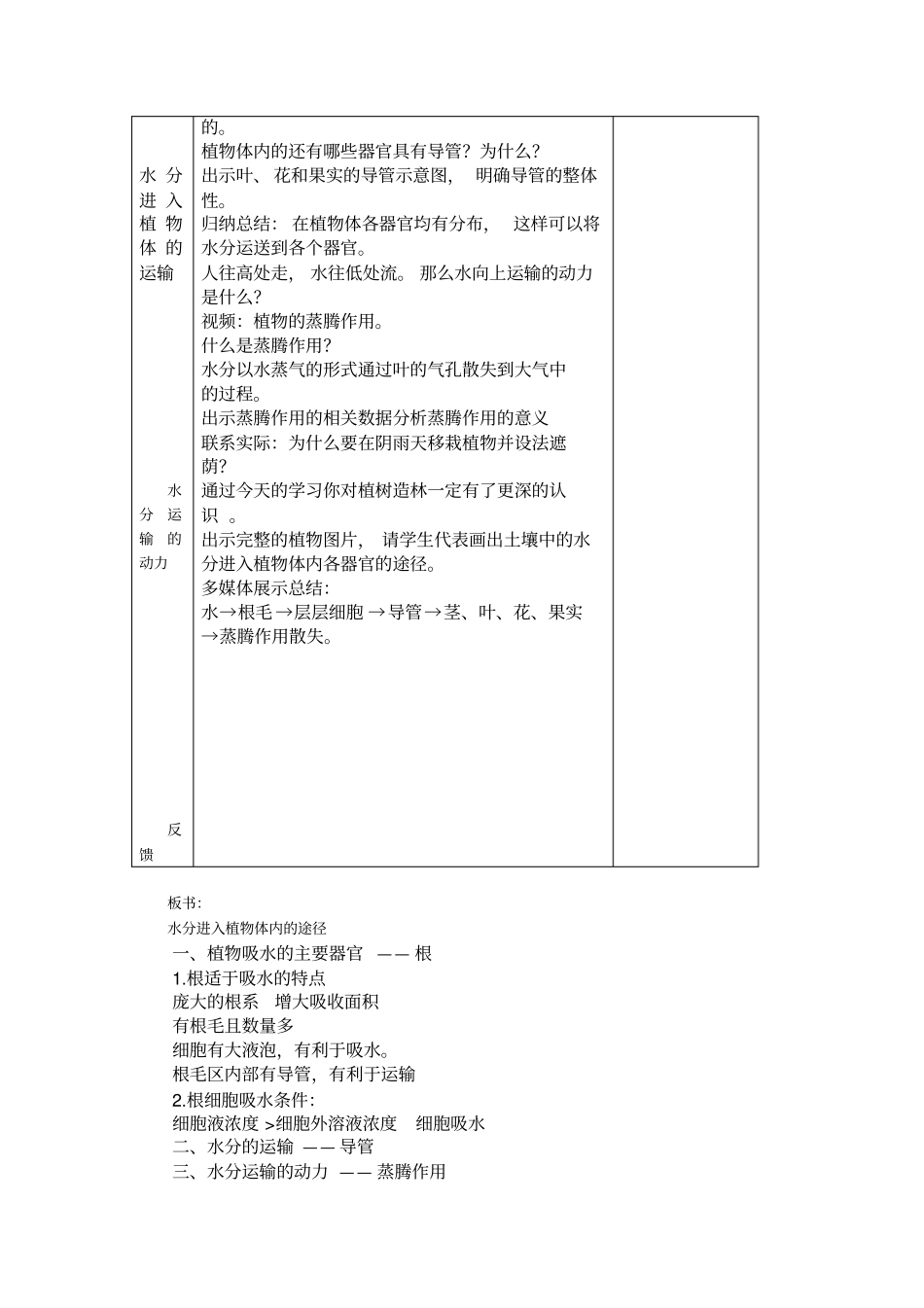 水分进入植物体内的途径教学设计_第3页
