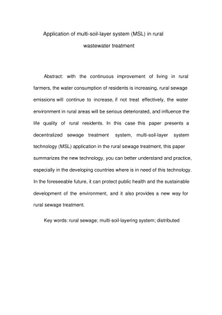 水污染处理文献综述英文