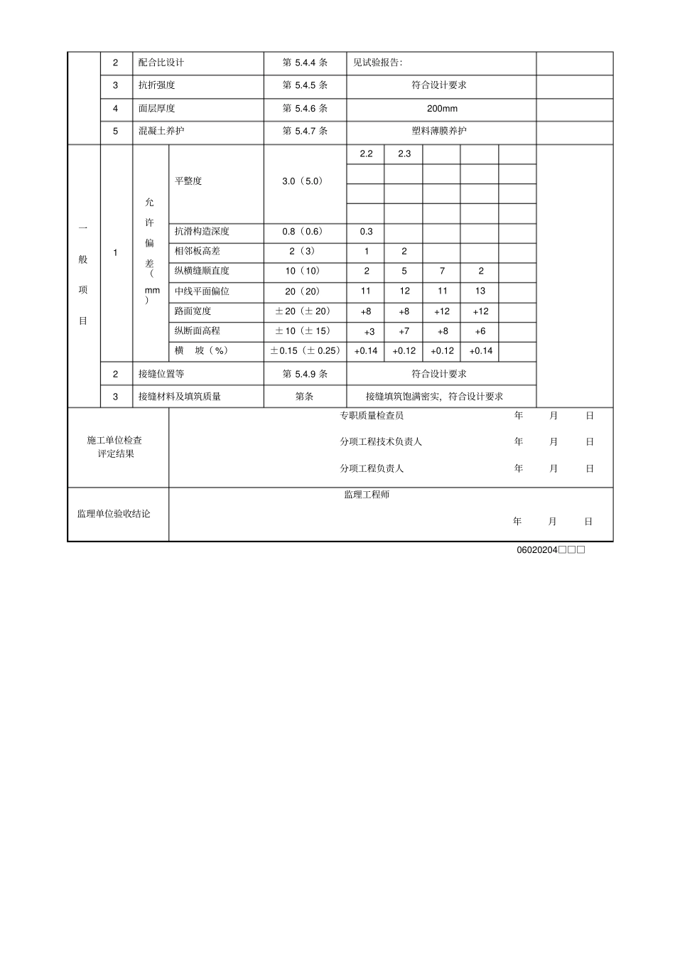 水泥混凝土路面检验批_第3页