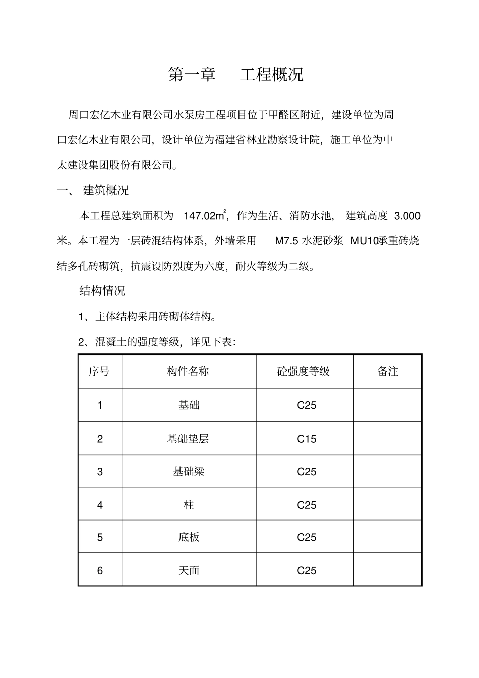 水泵房施工组织设计方案_第2页