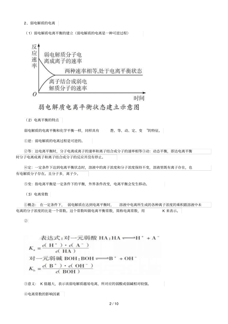 水溶液中离子平衡知识点_第2页