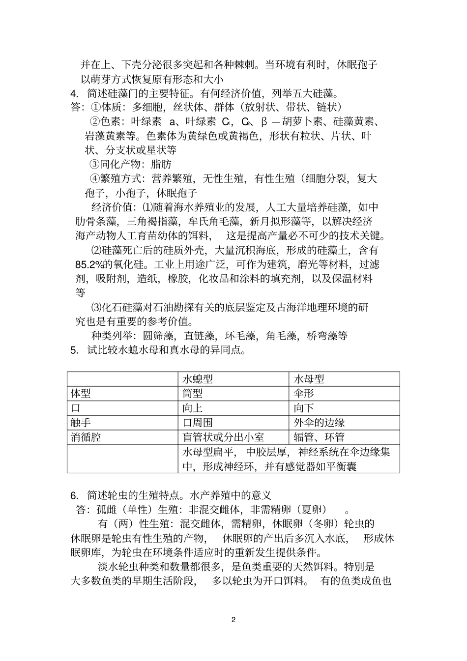 水生生物开卷考试题库总结海南大学_第2页