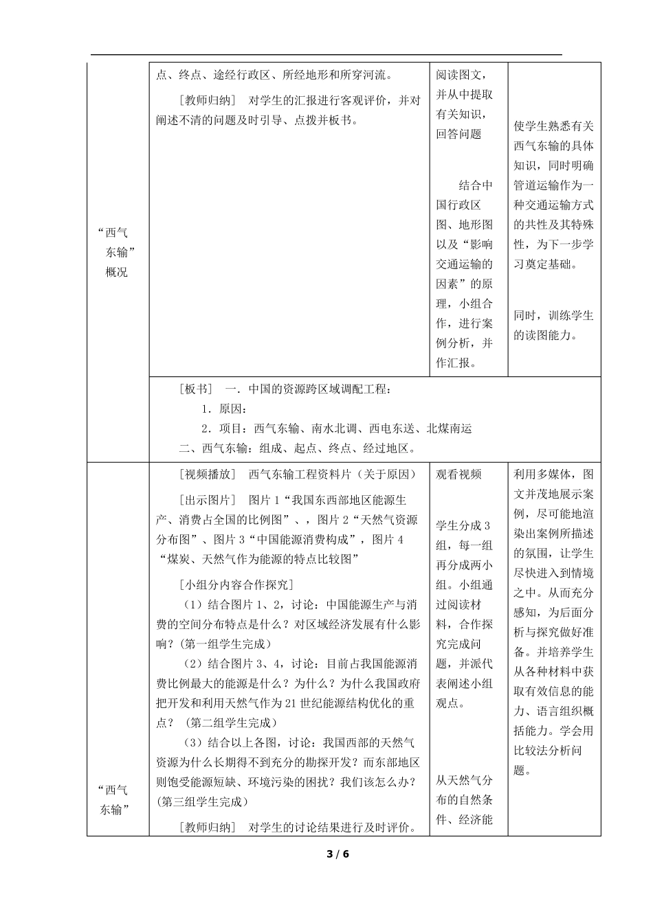 “资源跨区域调配”以西气东输为例—教学设计_第3页