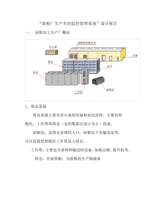 “面粉厂生产车间监控管理系统”设计方案