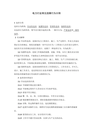 ★电力行业常见违章行为示例