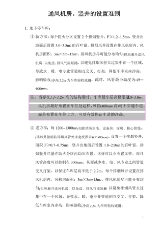 ★通风机房、竖井设置准则2013.07.07