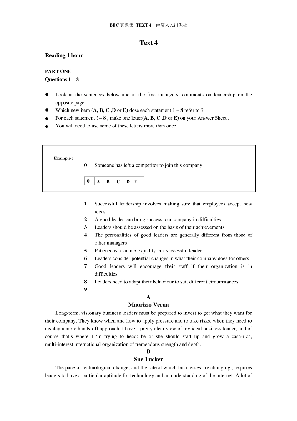 《BEC高级真题集》Text4_第1页