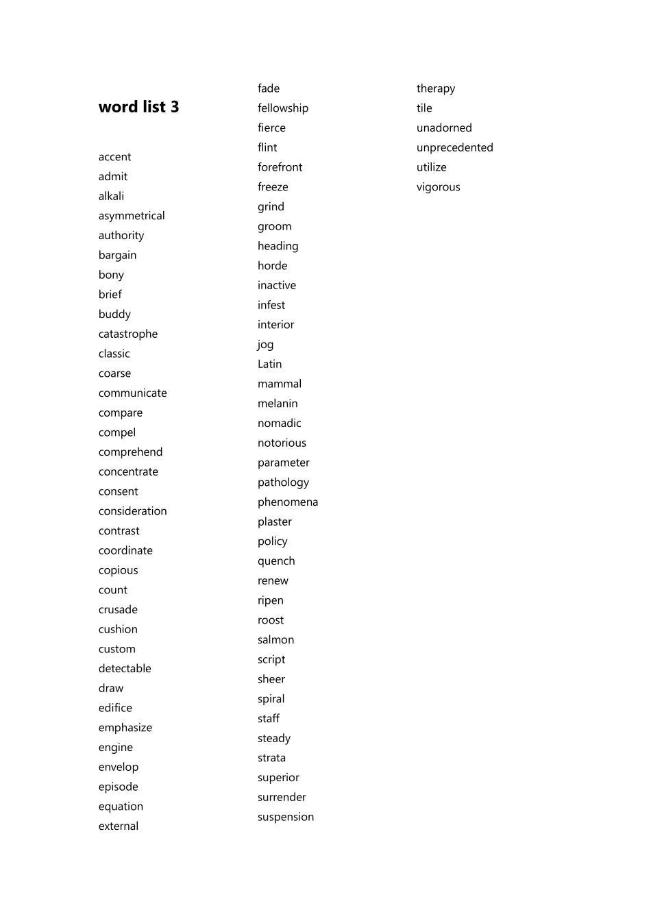 《TOEFL词汇词根+联想记忆法45天突破版》词汇表——按章节排列,无错版_第3页