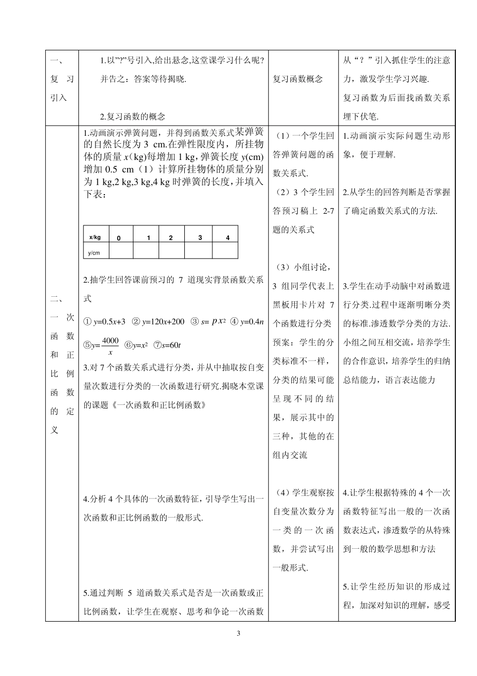 《一次函数》教学设计1(张艳)_第3页