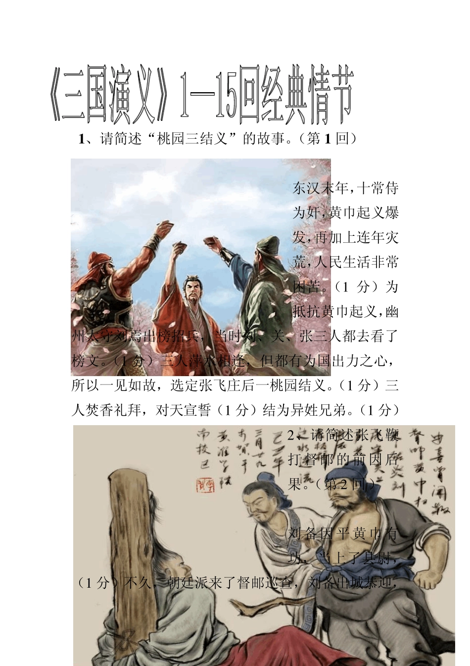 《三国演义》1—15回经典情节_第1页